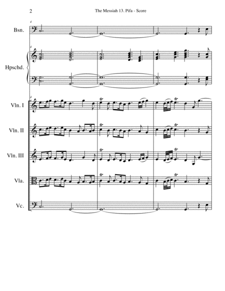 Pifa From The Messiah For Chamber Orchestra Page 2