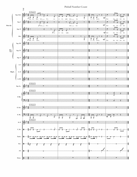 Pinball Number Count 1 2 3 4 5 6 7 8 9 10 11 12 Sesame Street Childrens Television Workshop Full Score Set Of Parts Page 2