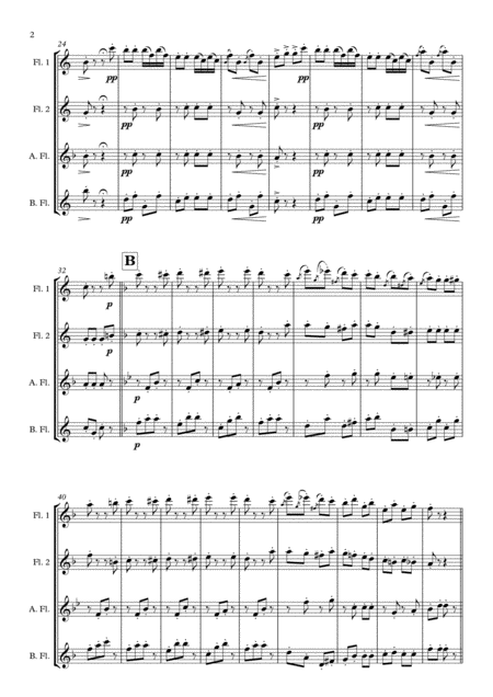 Pizzicato Polka For Flute Quartet Page 2