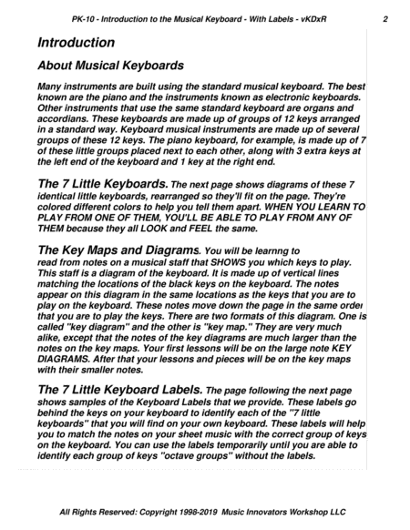 Pk 10 Intro To The Musical Keyboard With Keyboard Labels Page 2