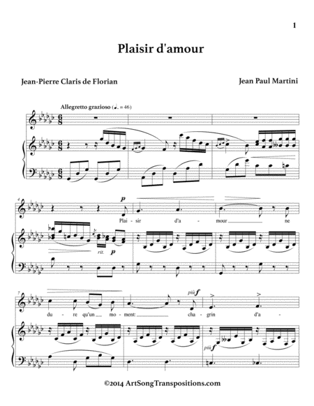 Plaisir D Amour G Flat Major Page 2