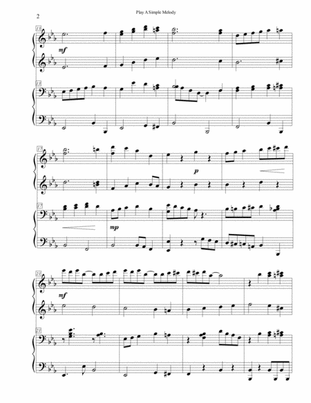 Play A Simple Melody Piano Duet Page 2