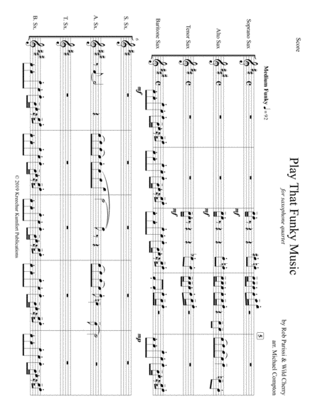 Play That Funky Music By Wild Cherry For Saxophone Quartet Satb Page 2