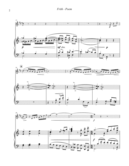 Poem For Trumpet Or Flugelhorn Piano Page 2