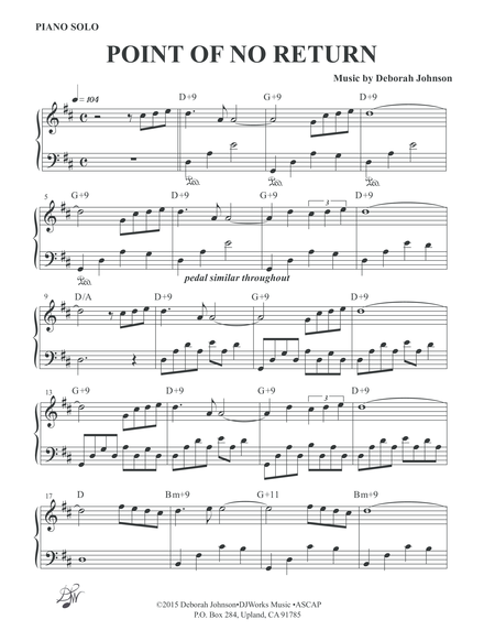 Point Of No Return Piano Solo Page 2