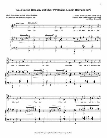 Polenland Mein Heimatland Aria For Tenor From Polnische Hochzeit Page 2