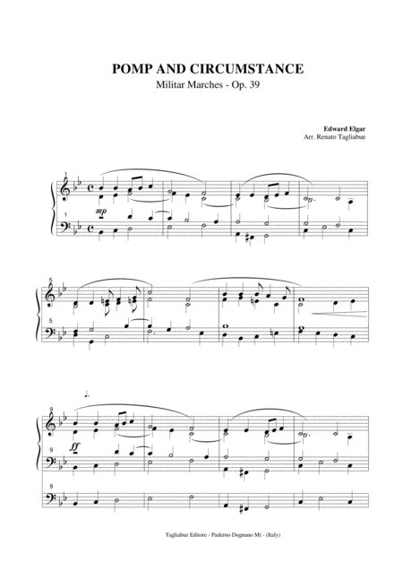 Pomp And Circumstance Militar Marches Op 39 Arr For Organ 3 Staff Page 2