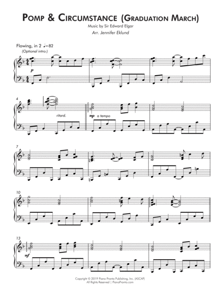 Pomp Circumstance Late Intermediate Piano Page 2