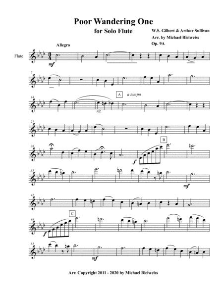 Poor Wandering One For Solo Flute Page 2