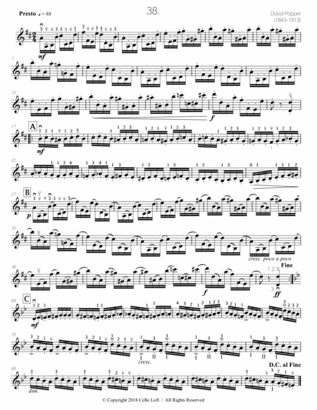 Popper Arr Richard Aaron Op 73 Etude 38 Page 2