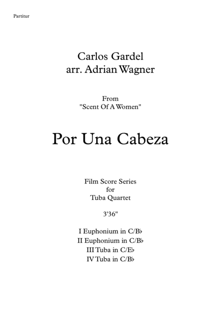 Por Una Cabeza Carlos Gardel Tuba Quartet Arr Adrian Wagner Page 2