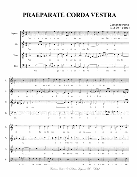 Praeparate Corda Vestra C Porta For Satb Choir Page 2