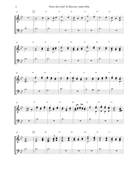 Praise The Lord Ye Heavens Adore Him For 2 Octave Handbell Choir Page 2