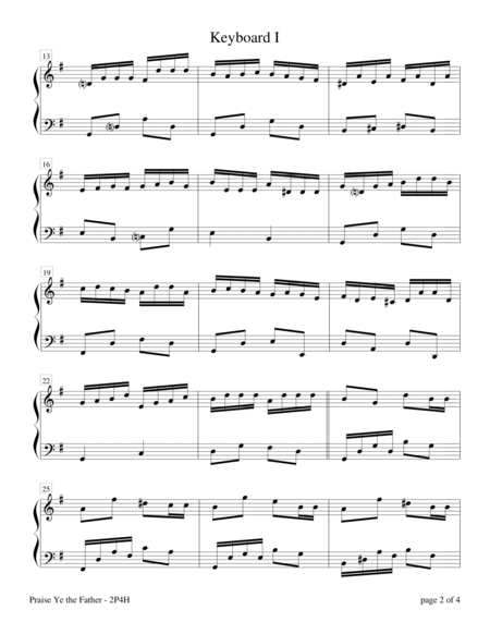 Praise Ye The Father Keyboard Duet 2 Pianos 4 Hands Page 2
