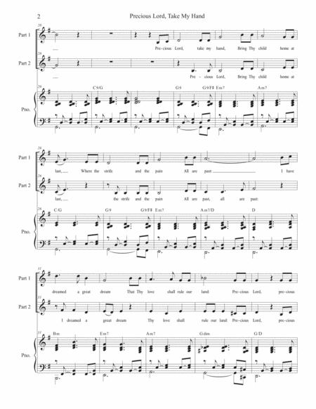 Precious Lord Take My Hand 2 Part Choir Page 2
