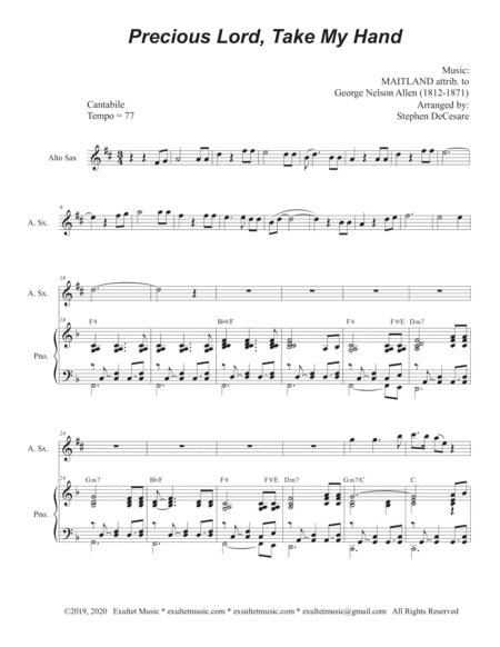 Precious Lord Take My Hand Alto Saxophone And Piano Page 2