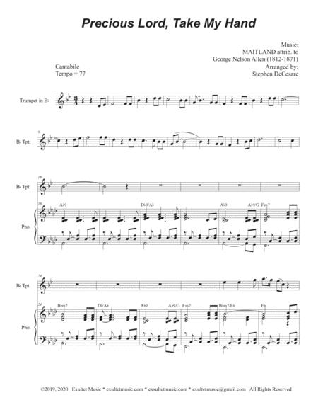 Precious Lord Take My Hand Bb Trumpet Solo And Piano Page 2