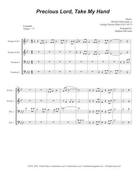 Precious Lord Take My Hand Brass Quartet And Piano Alternate Version Page 2