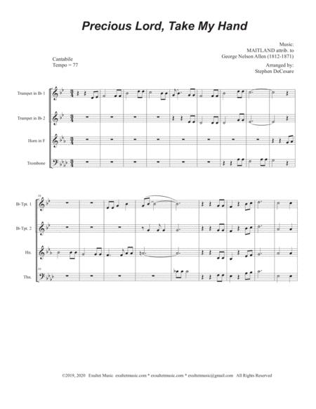 Precious Lord Take My Hand Brass Quartet And Piano Page 2