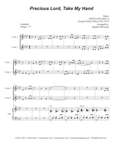 Precious Lord Take My Hand Duet For C Instruments Page 2