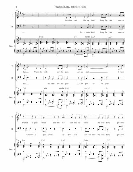 Precious Lord Take My Hand Duet For Tenor And Bass Solo Page 2