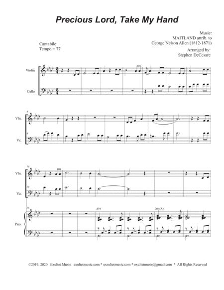 Precious Lord Take My Hand Duet For Violin And Cello Page 2