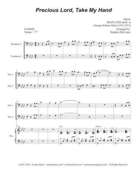 Precious Lord Take My Hand Trombone Duet Page 2