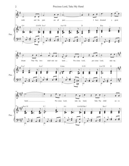 Precious Lord Take My Hand Unison Choir Page 2