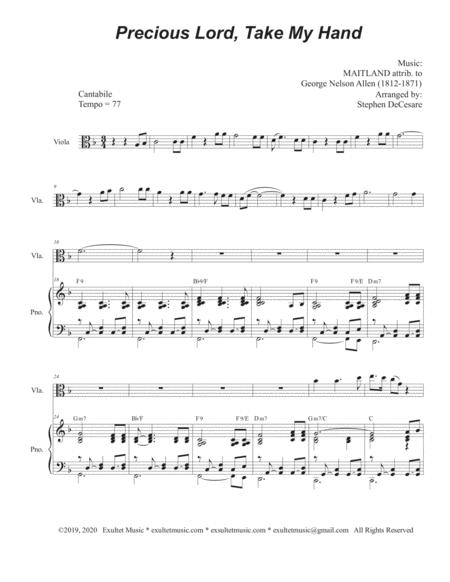 Precious Lord Take My Hand Viola Solo And Piano Page 2