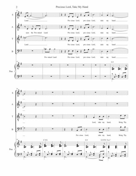 Precious Lord Take My Hand Vocal Quartet Satb Page 2