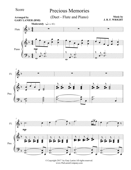 Precious Memories Duet Flute Piano With Score Part Page 2