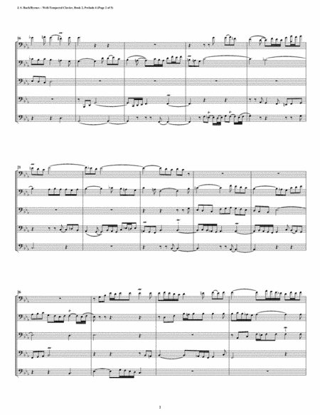 Prelude 04 From Well Tempered Clavier Book 2 Bassoon Quintet Page 2