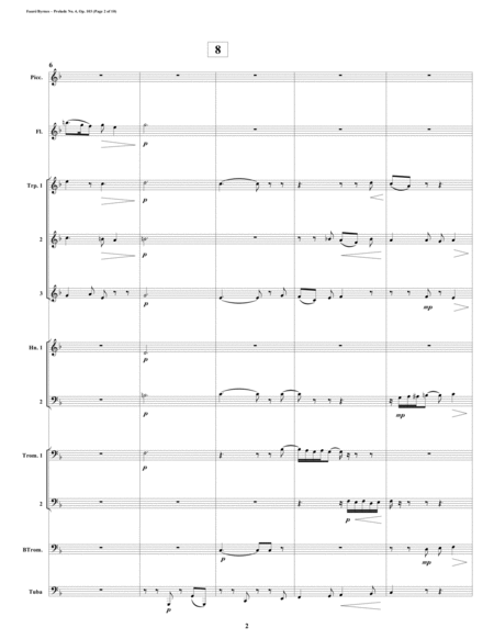 Prelude 04 In F Major Op 103 By Gabriel Faur Brass Nonet Fl Picc Page 2