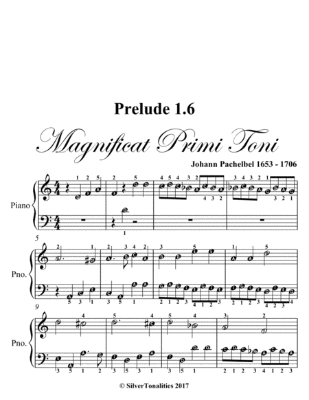 Prelude 1 6 Magnificat Primi Toni Easy Piano Sheet Music Page 2