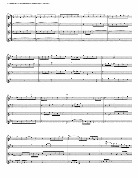 Prelude 15 From Well Tempered Clavier Book 2 Flute Quartet Page 2