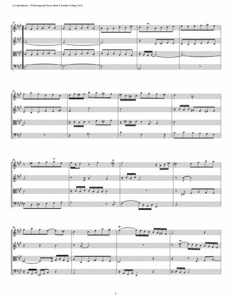 Prelude 15 From Well Tempered Clavier Book 2 String Quartet Page 2