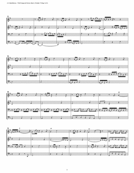 Prelude 17 From Well Tempered Clavier Book 1 Brass Quartet Page 2