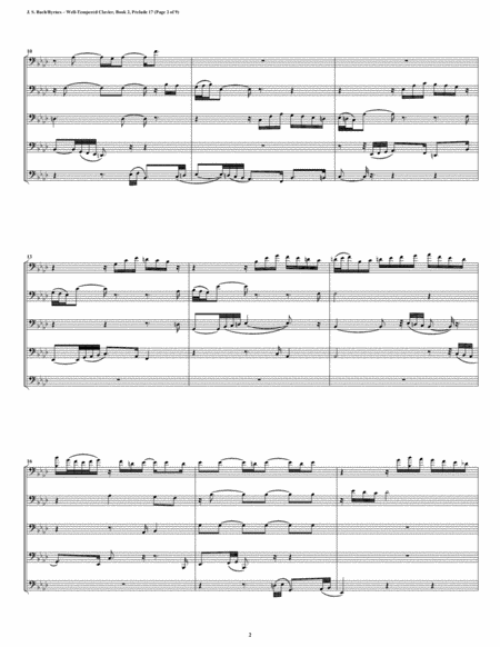 Prelude 17 From Well Tempered Clavier Book 2 Bassoon Quintet Page 2