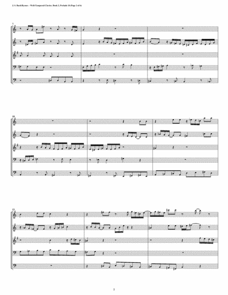 Prelude 18 From Well Tempered Clavier Book 2 Double Reed Quintet Page 2