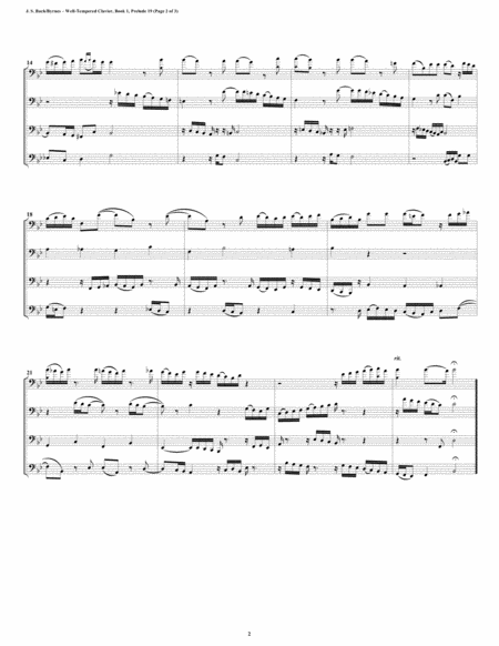 Prelude 19 From Well Tempered Clavier Book 1 Bassoon Quartet Page 2