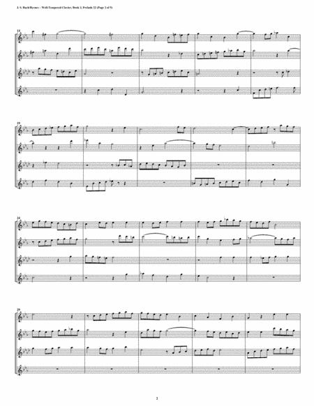 Prelude 22 From Well Tempered Clavier Book 2 Flute Quartet Page 2