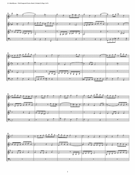 Prelude 22 From Well Tempered Clavier Book 2 Woodwind Quartet Page 2