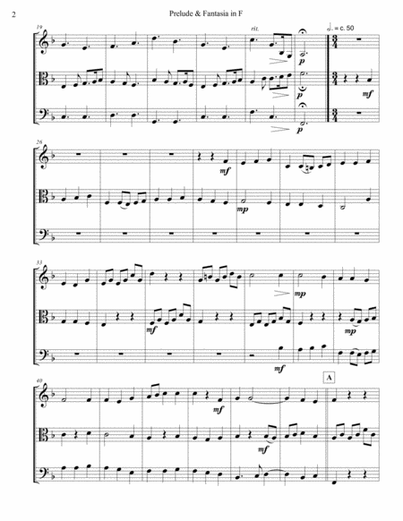 Prelude And Fantasia In F For String Trio Page 2