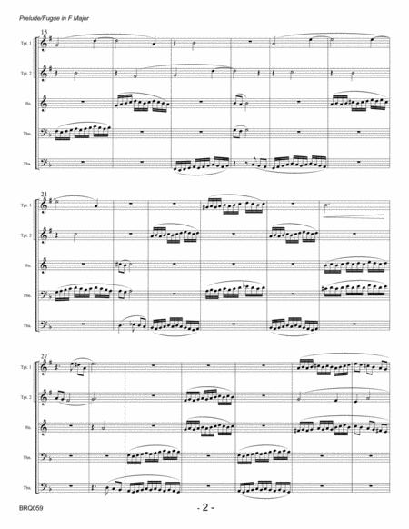 Prelude And Fugue In F Major Js Bach Arranged For Brass Quintet Page 2