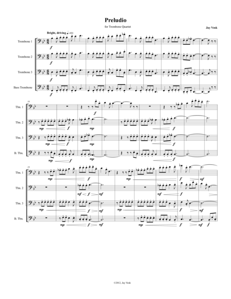 Prelude For Trombone Quartet Page 2