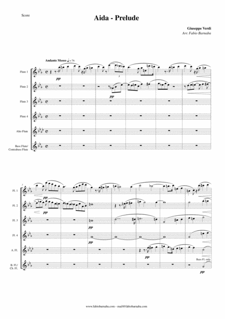 Prelude From Aida For Flute Choir Page 2