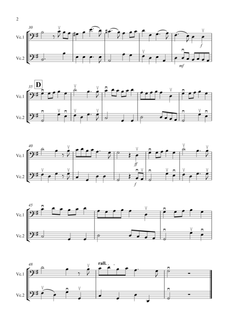 Prelude From Te Deum For Cello Duet Page 2