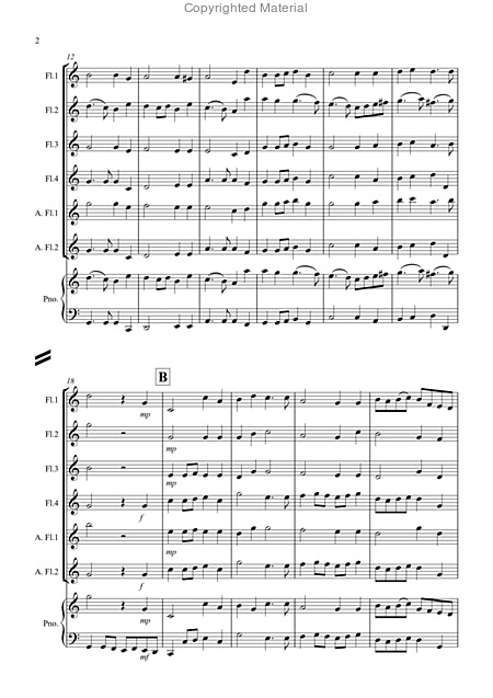 Prelude From Te Deum For Flute Quartet Page 2