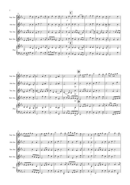 Prelude From Te Deum For Saxophone Quartet Page 2