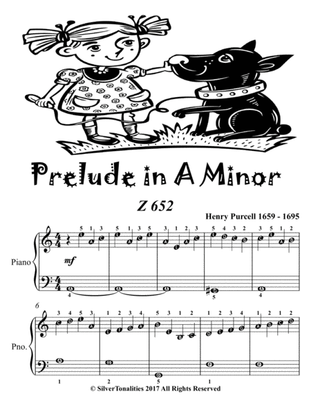 Prelude In A Minor Z 652 Easiest Piano Sheet Music Tadpole Edition Page 2